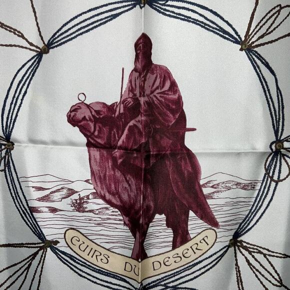 Hermes Hermès Cuirs Du Desert Silk Scarf 90cm Square Carre - Picture 9 of 16